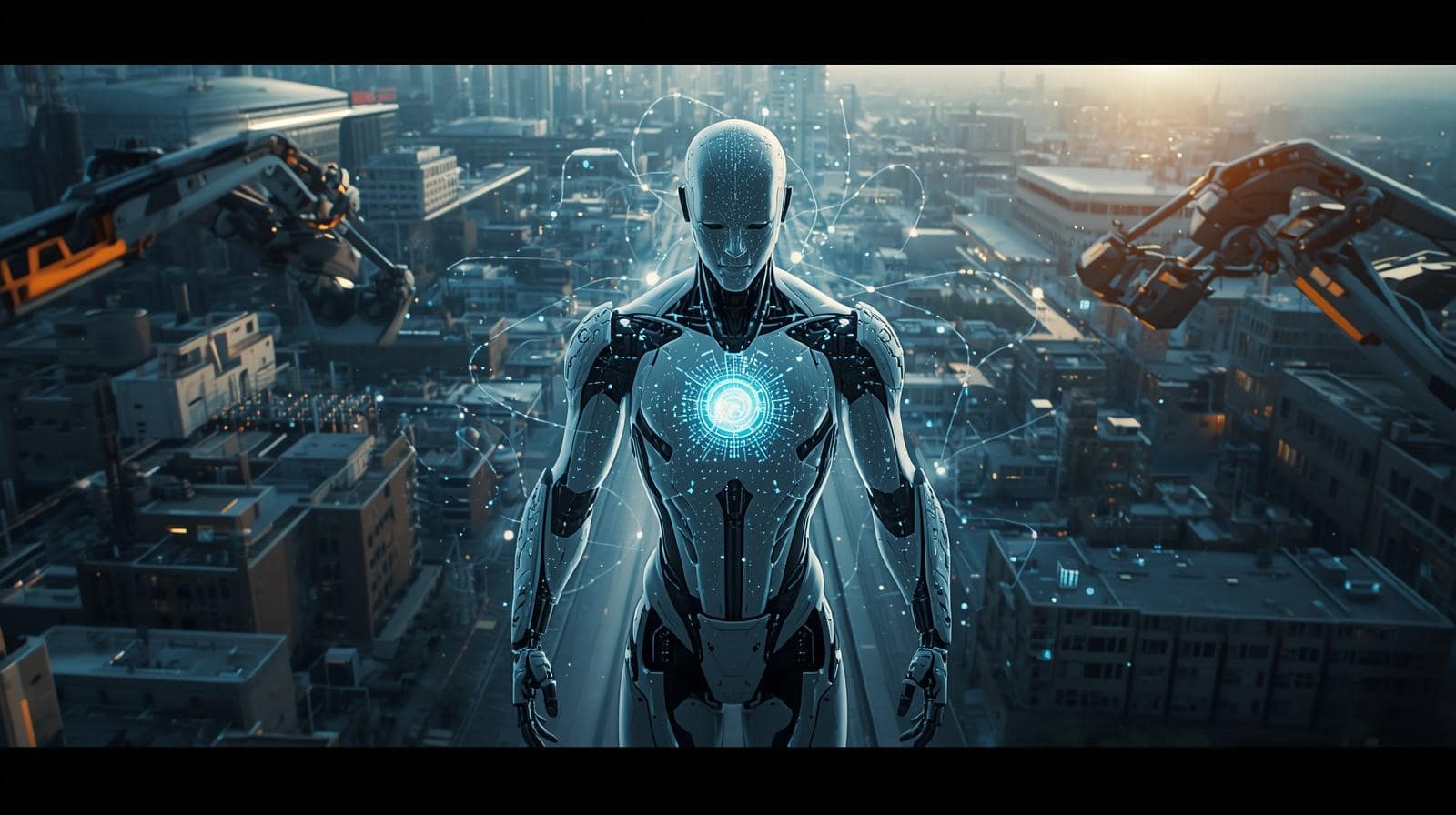 Futuristic humanoid robot symbolizing the rapid growth of AI-powered robotics in real-world environments