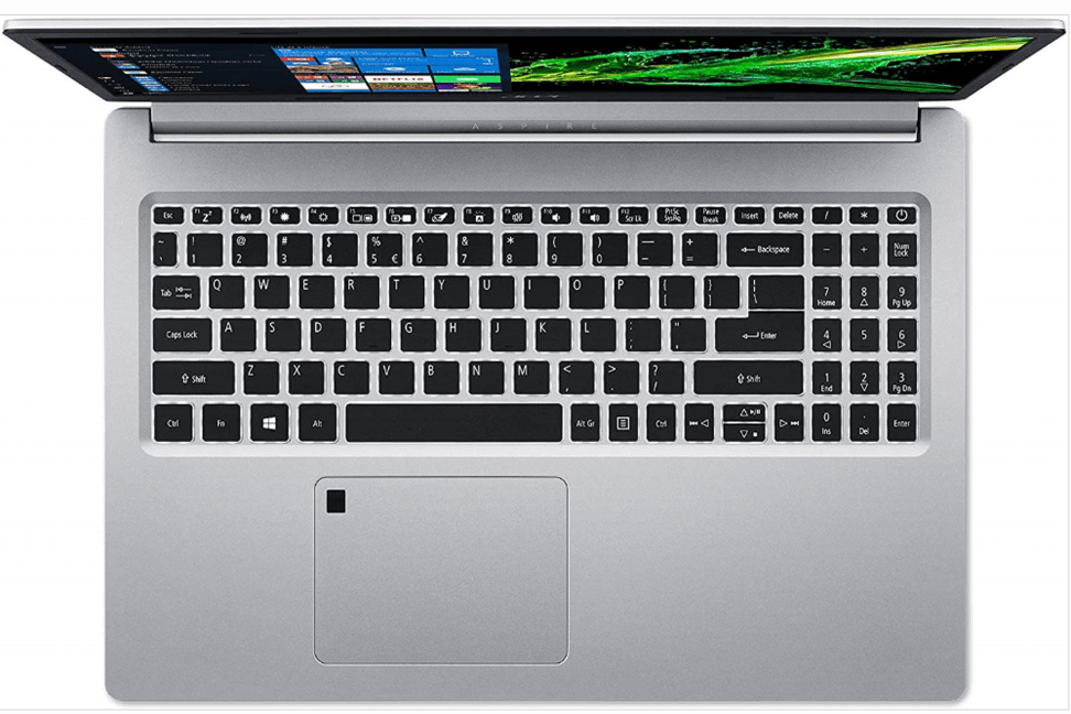 Two Acer laptops placed side-by-side on a desk for a hardware and screen display comparison.